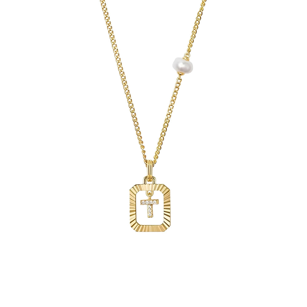 Renate 14K Gold Initial Letter Necklace