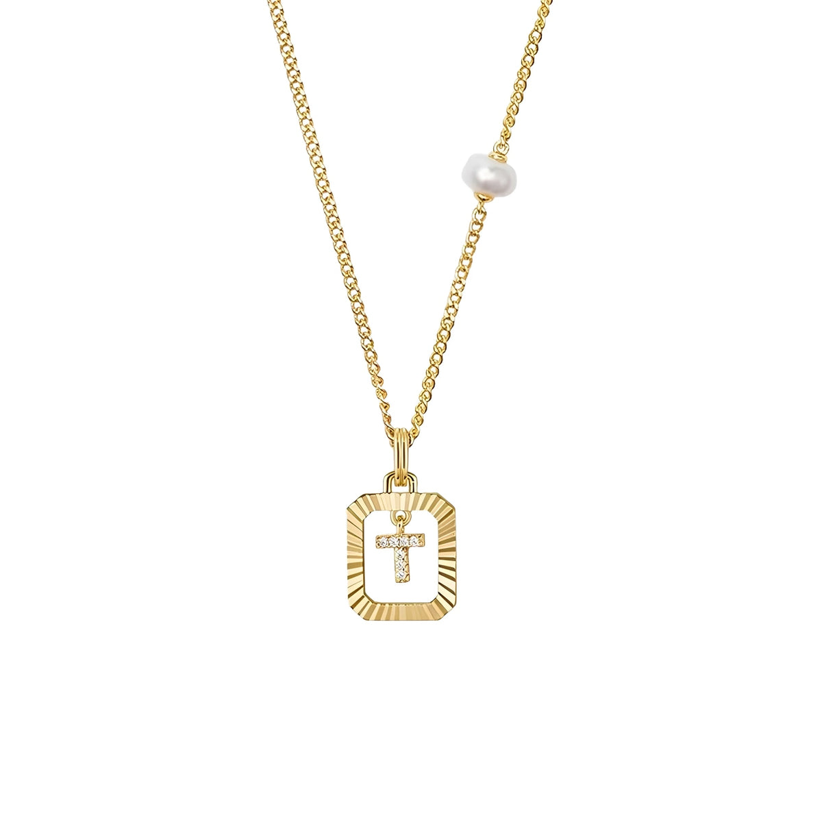 Renate 14K Gold Initial Letter Necklace