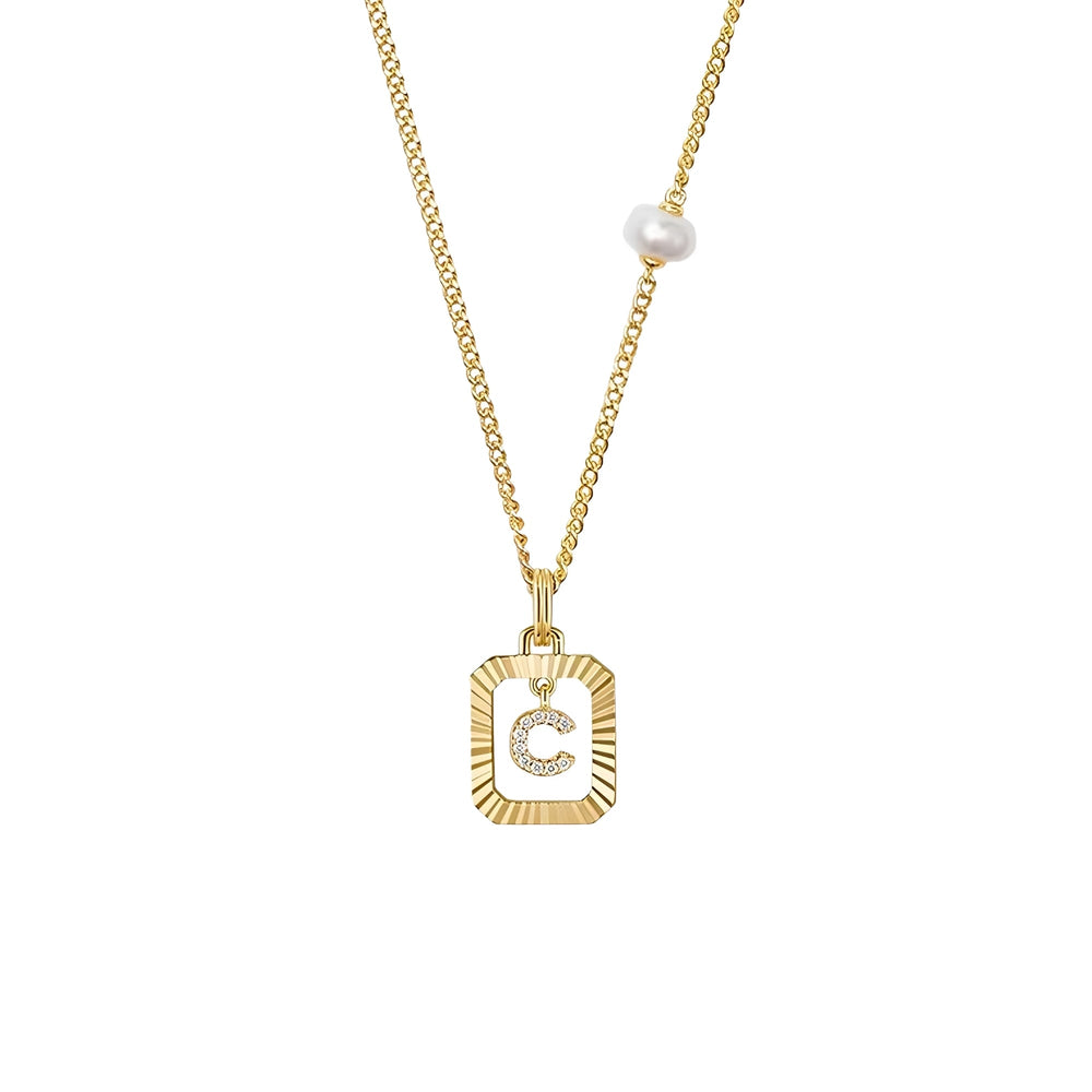 Renate 14K Gold Initial Letter Necklace