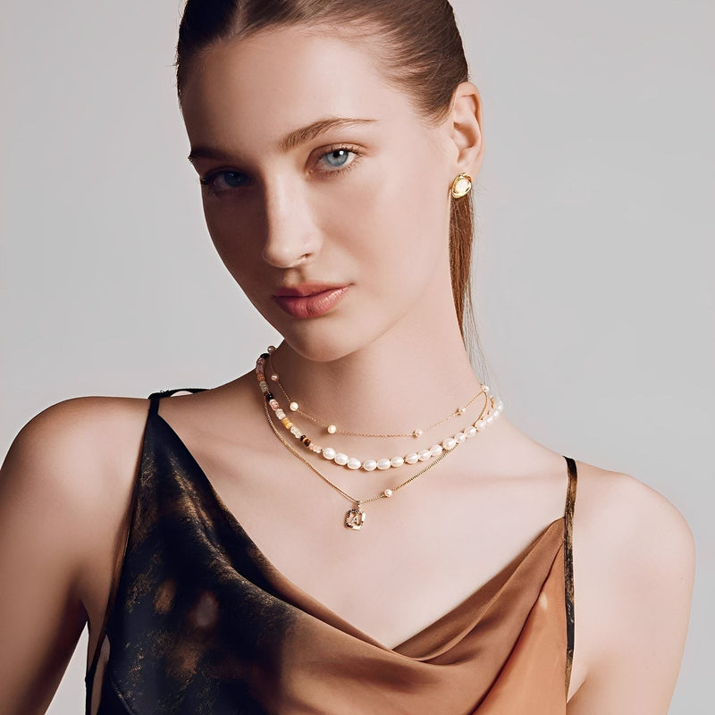 Renate 14K Gold Initial Letter Necklace