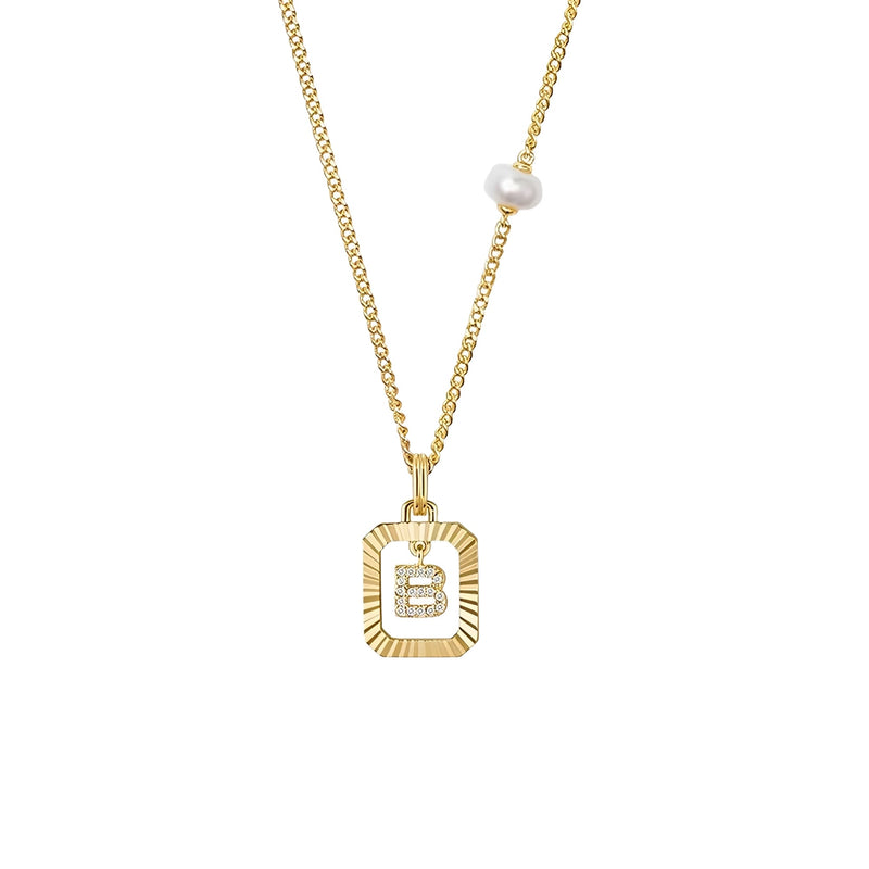 Renate 14K Gold Initial Letter Necklace