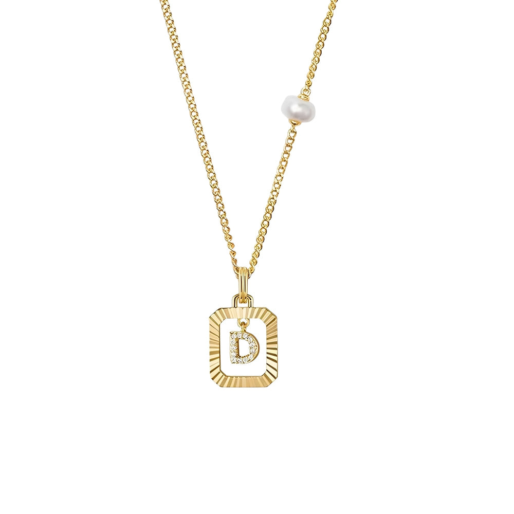 Renate 14K Gold Initial Letter Necklace