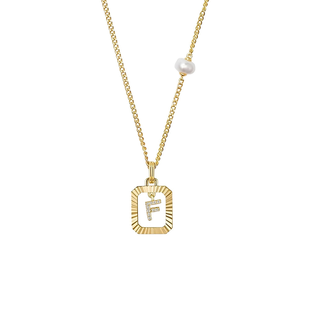 Renate 14K Gold Initial Letter Necklace