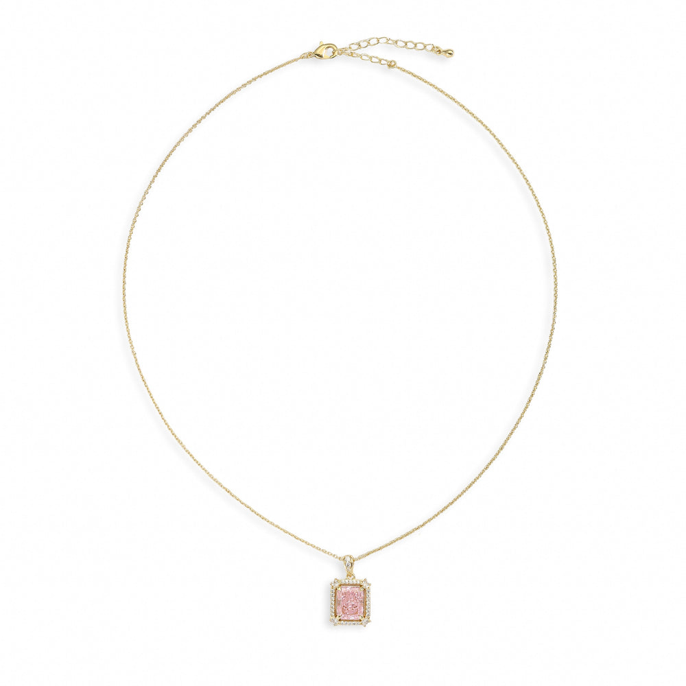Renée Elegant 18K Gold Pink Necklace