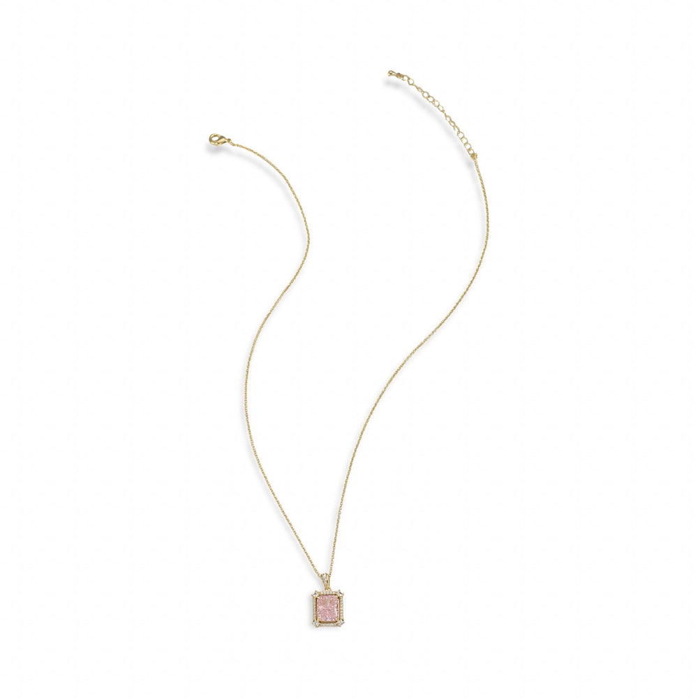 Renée Elegant 18K Gold Pink Necklace
