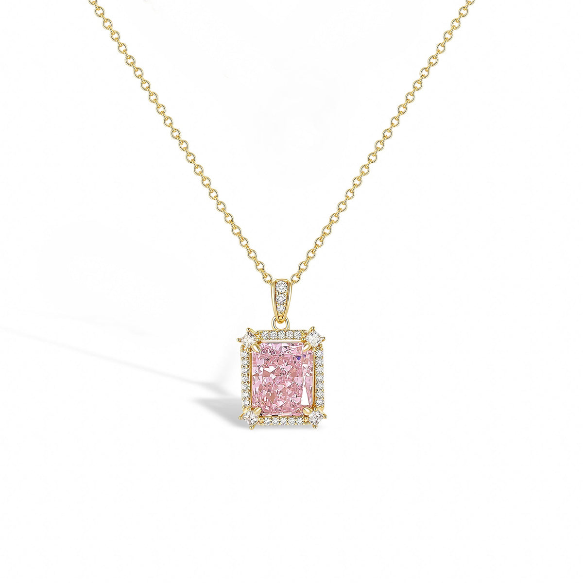 Renée Elegant 18K Gold Pink Necklace