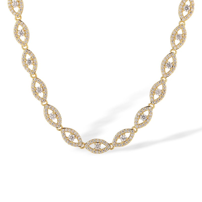 Richlind 14K Gold Marquise Link Necklace