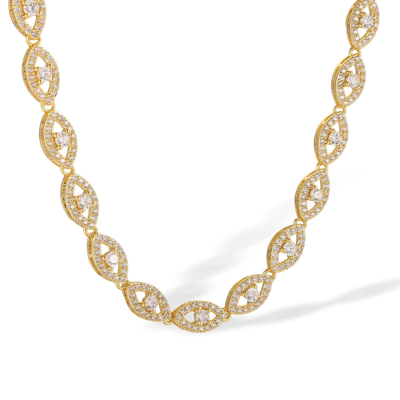 Richlind 14K Gold Marquise Link Necklace