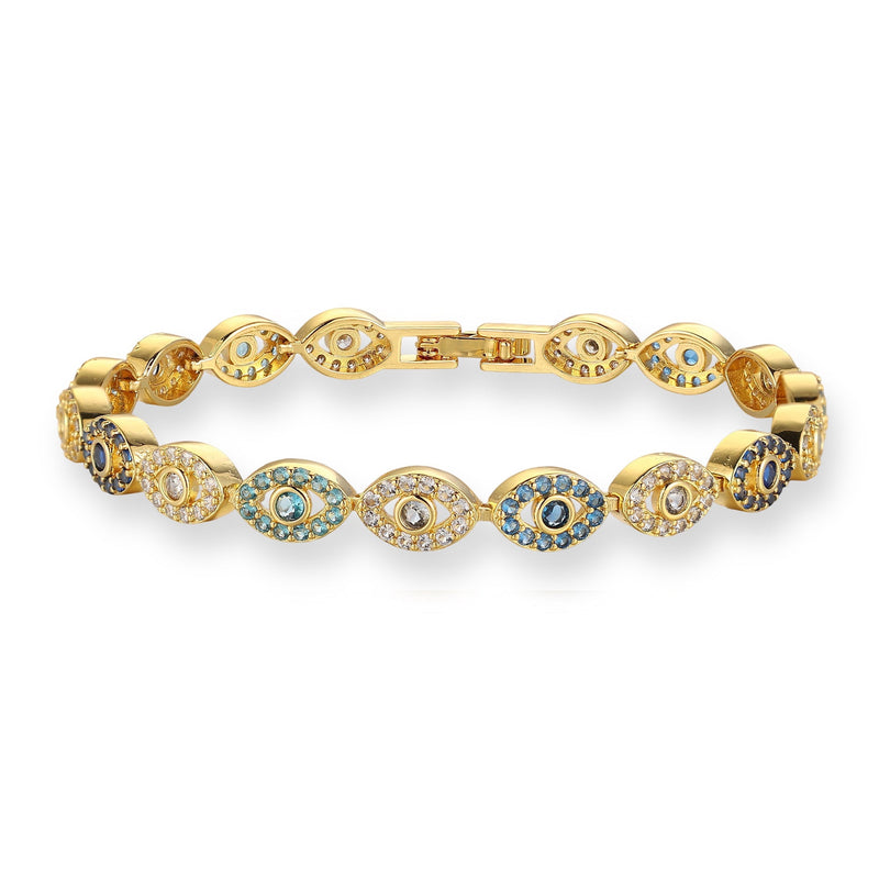 Richlind Multicolor Marquise Link Bracelet