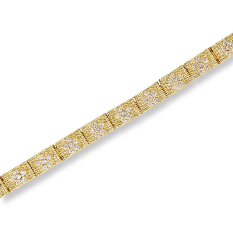 Rike 14K Gold Square Floral Bracelet