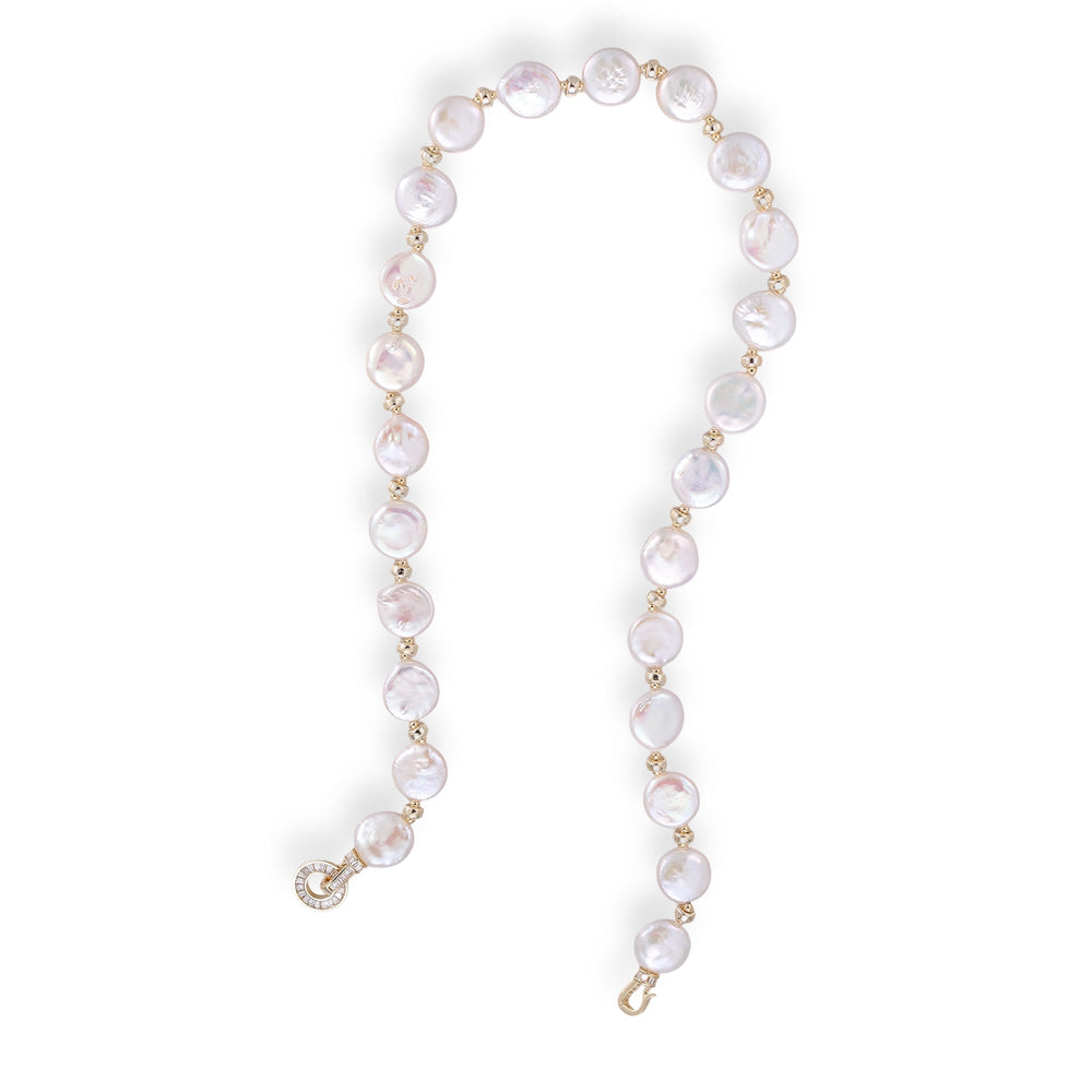Rodelind White Round Baroque Pearl Choker Necklace