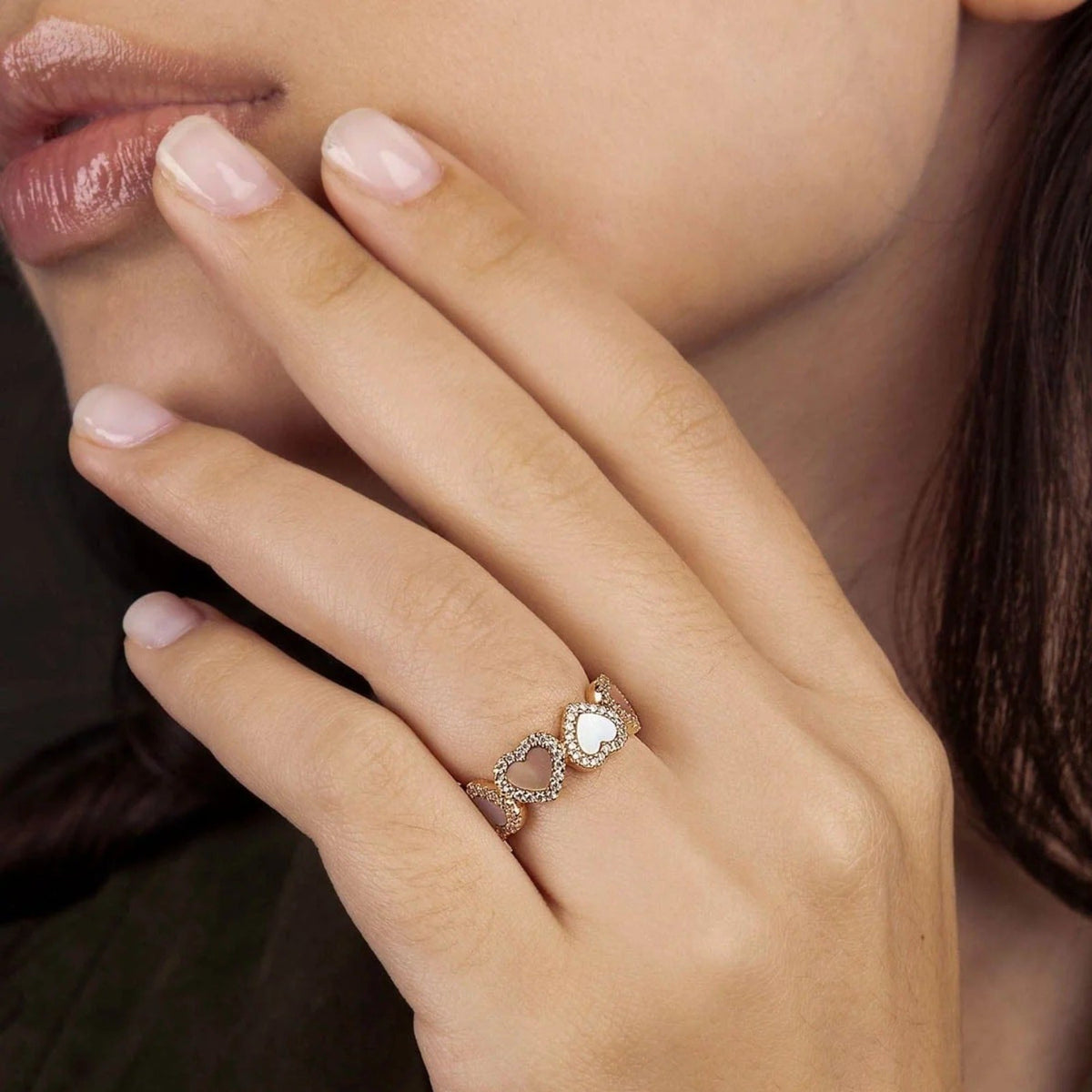 Romy Pink Heart Ring
