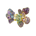 Ronja Multicolor Floral Open Ring