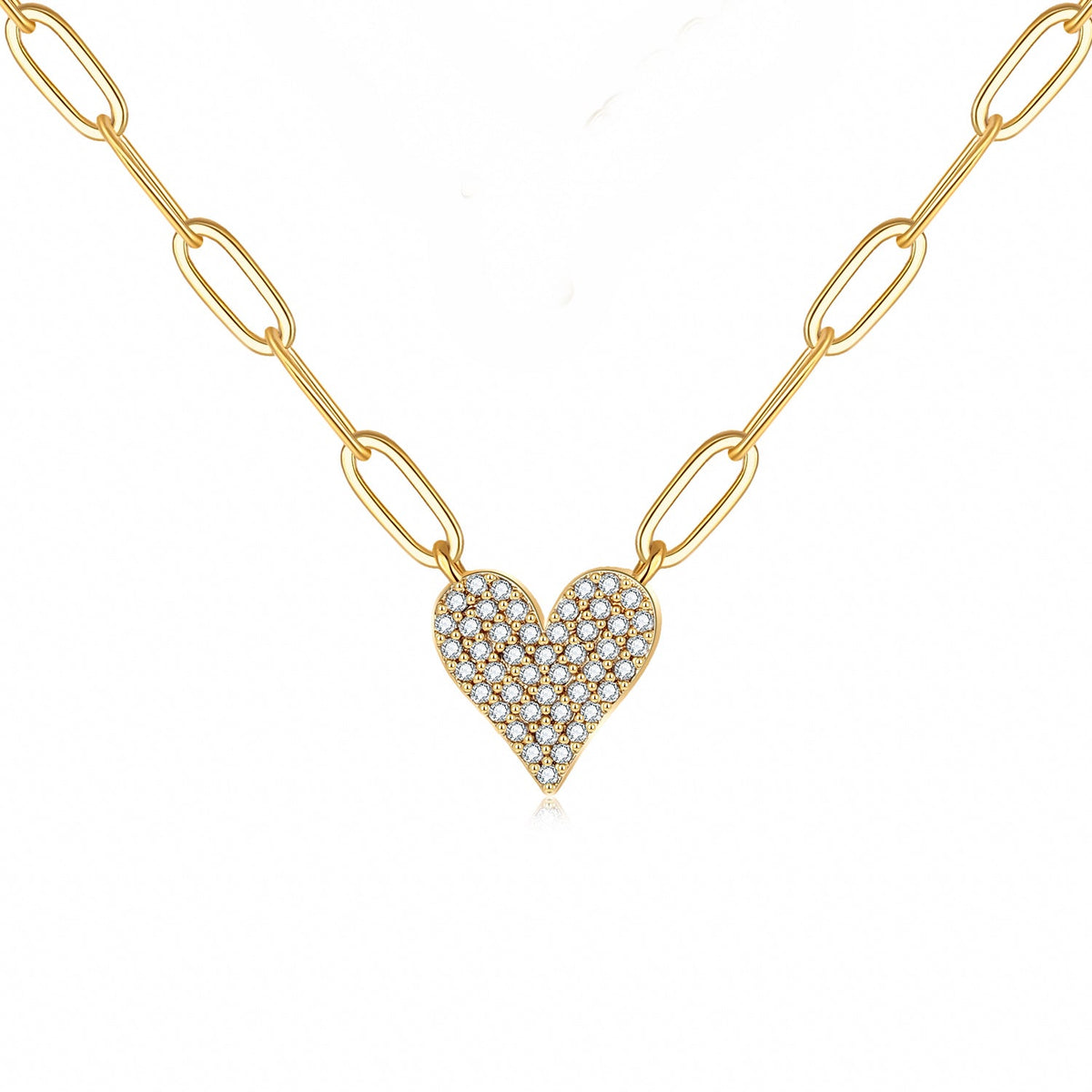Rosalie 14K-Gold Heart Necklace
