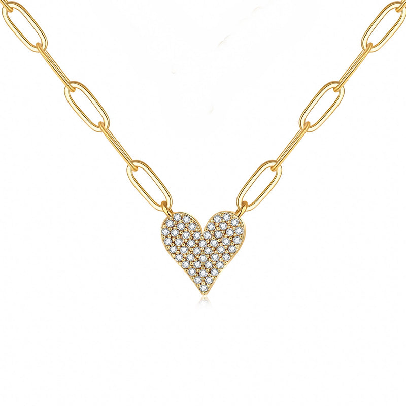 Rosalie 14K-Gold Heart Necklace
