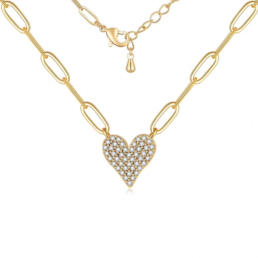 Rosalie 14K-Gold Heart Necklace