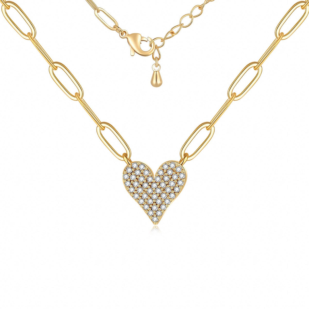Rosalie 14K-Gold Heart Necklace