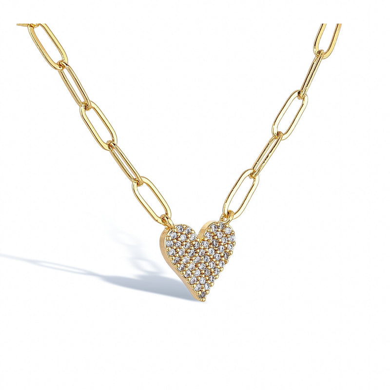 Rosalie 14K-Gold Heart Necklace