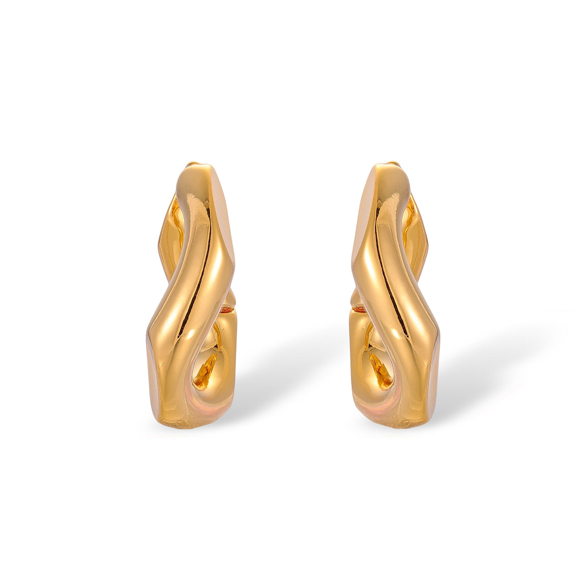 Rosalie 14K Gold Curve Hoop Earrings