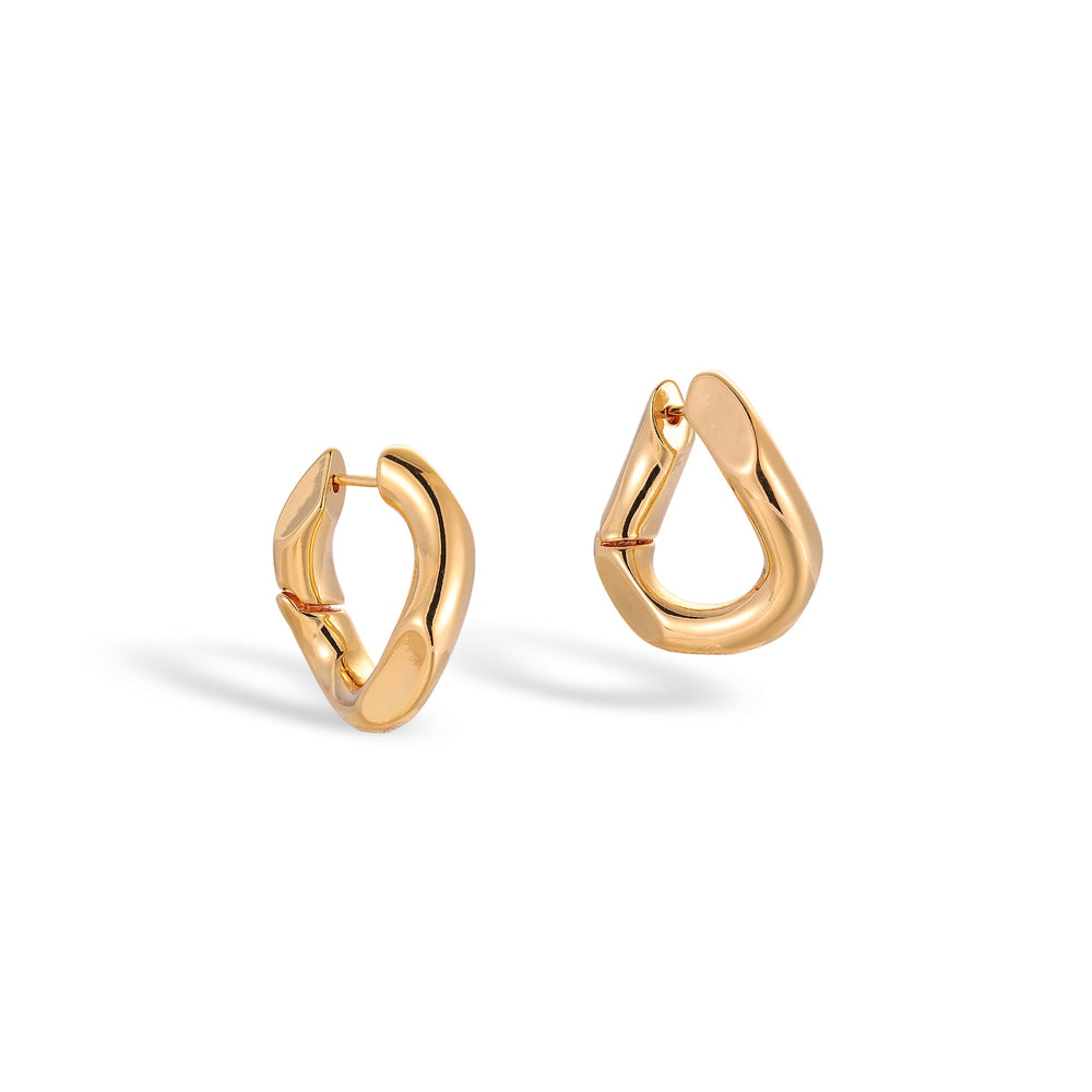 Rosalie 14K Gold Curve Hoop Earrings
