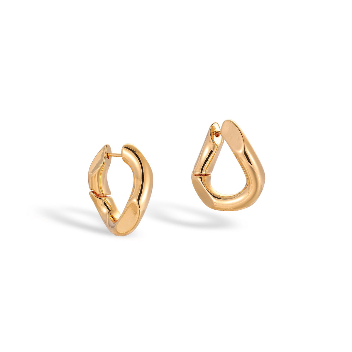 Rosalie 14K Gold Curve Hoop Earrings