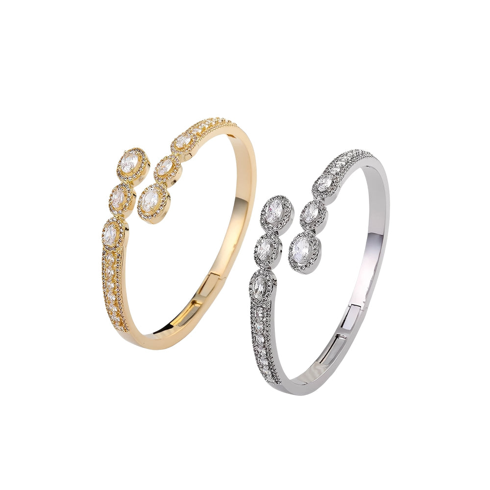 Roswitha Oval Open Bangle