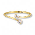 Roxana 14K Gold Teardrop Bangle