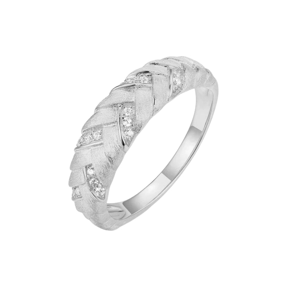 Roxane Silver Braided Ring