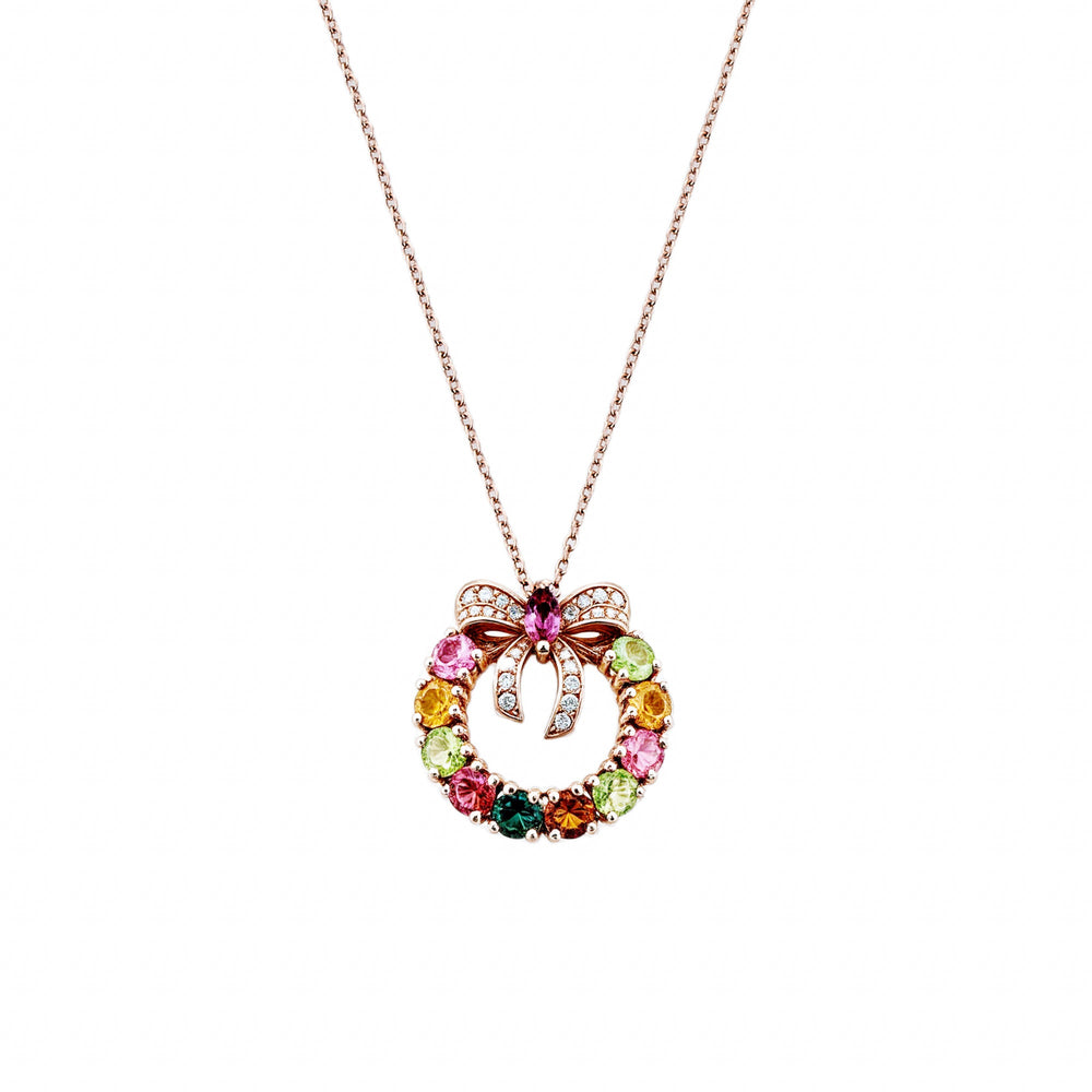 Ruban de Tourmaline Rose Gold Necklace