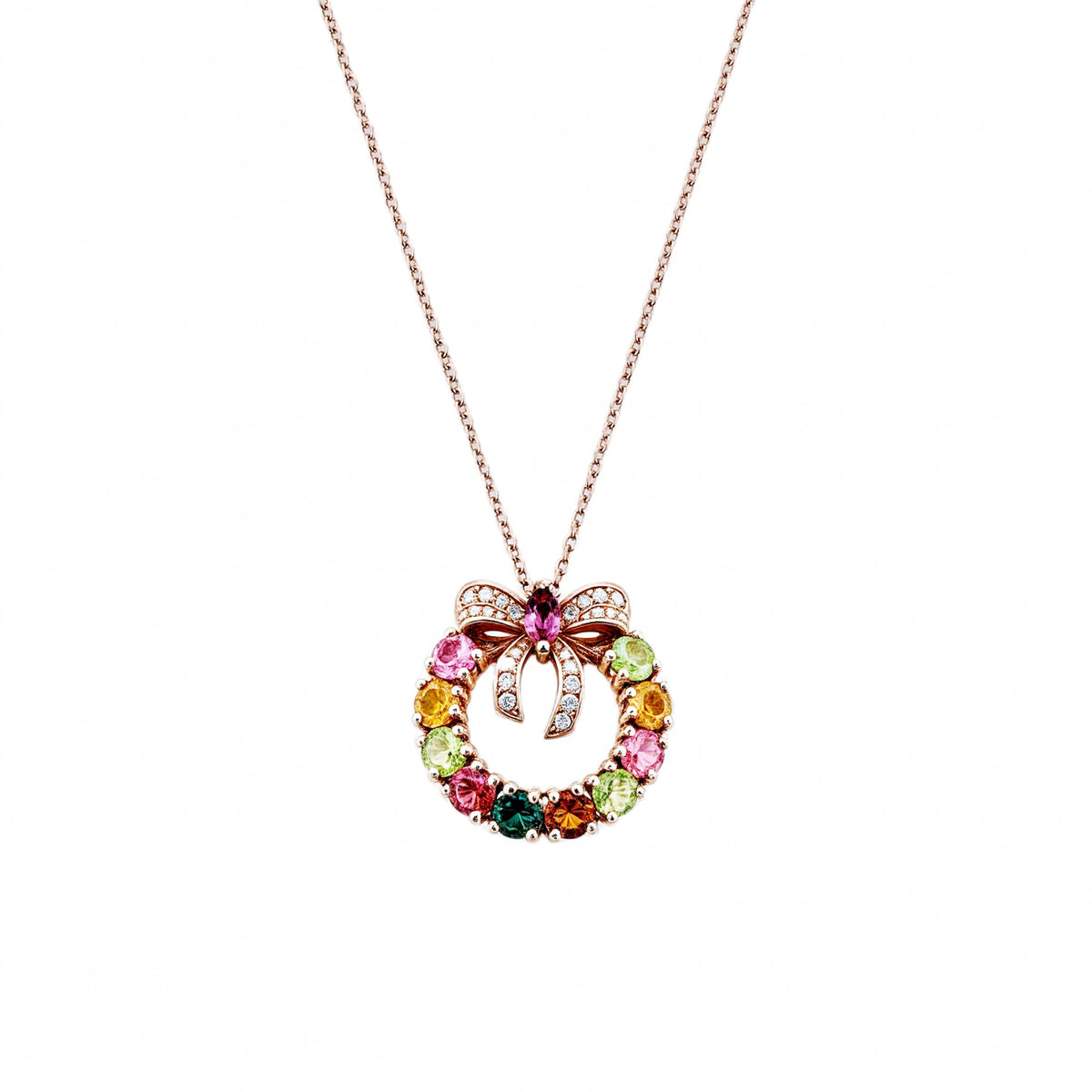 Ruban de Tourmaline Rose Gold Necklace