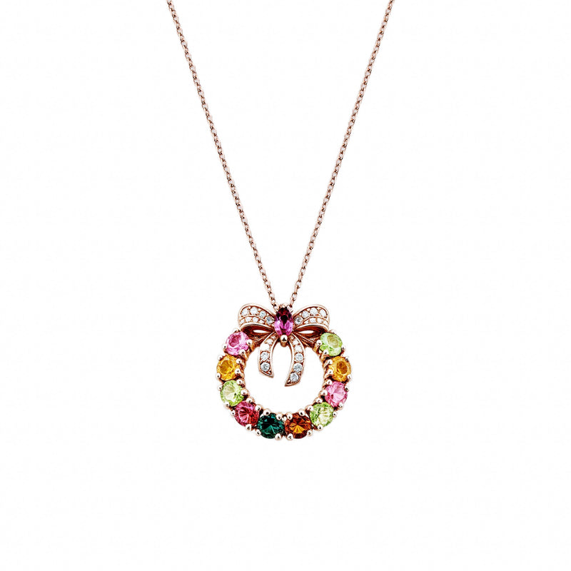 Ruban de Tourmaline Rose Gold Necklace