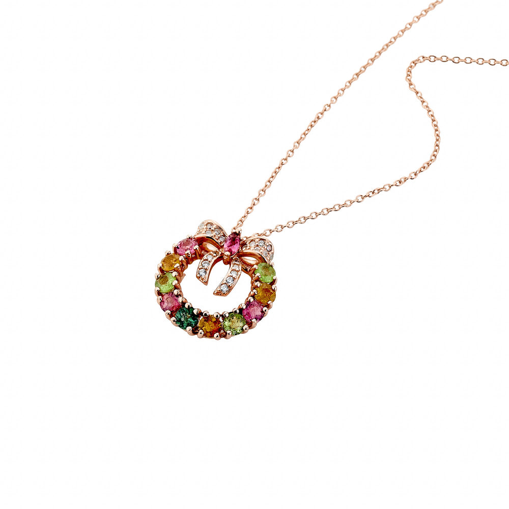 Ruban de Tourmaline Rose Gold Necklace