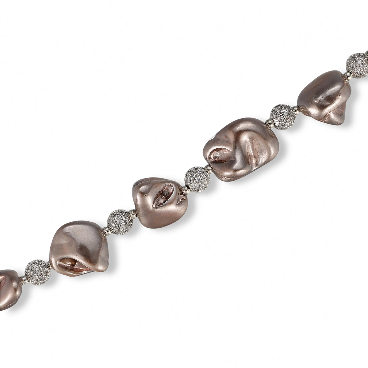 Steffi Gray Baroque Pearl Bracelet