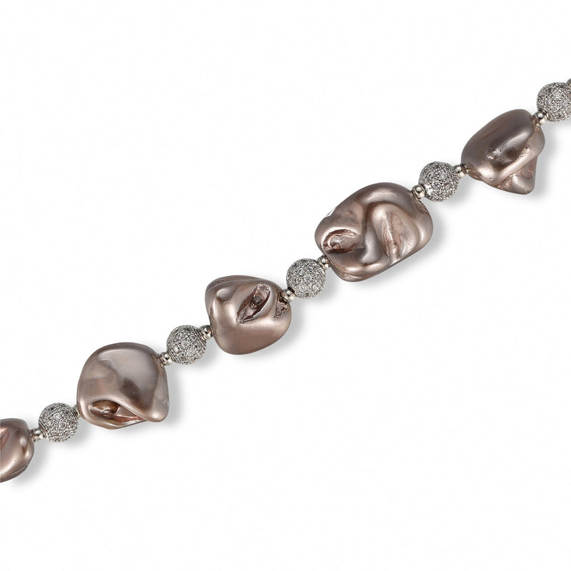 Steffi Gray Baroque Pearl Bracelet