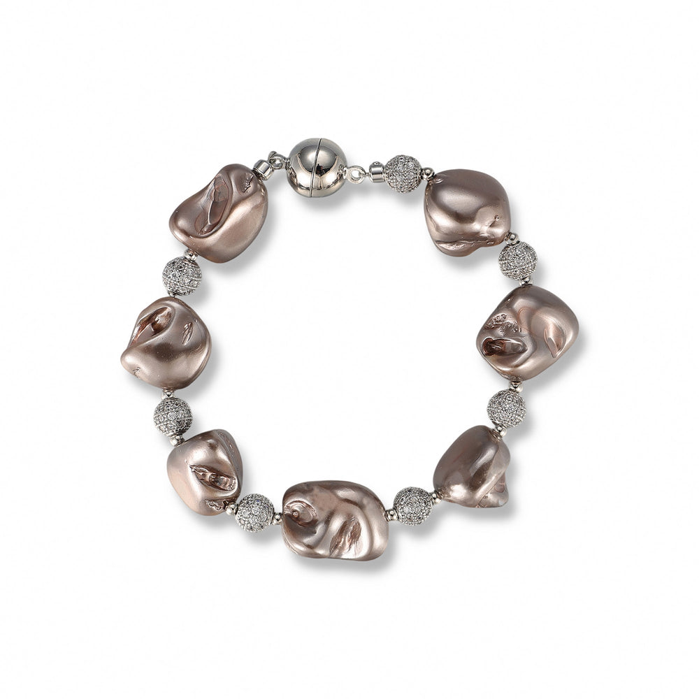 Steffi Gray Baroque Pearl Bracelet