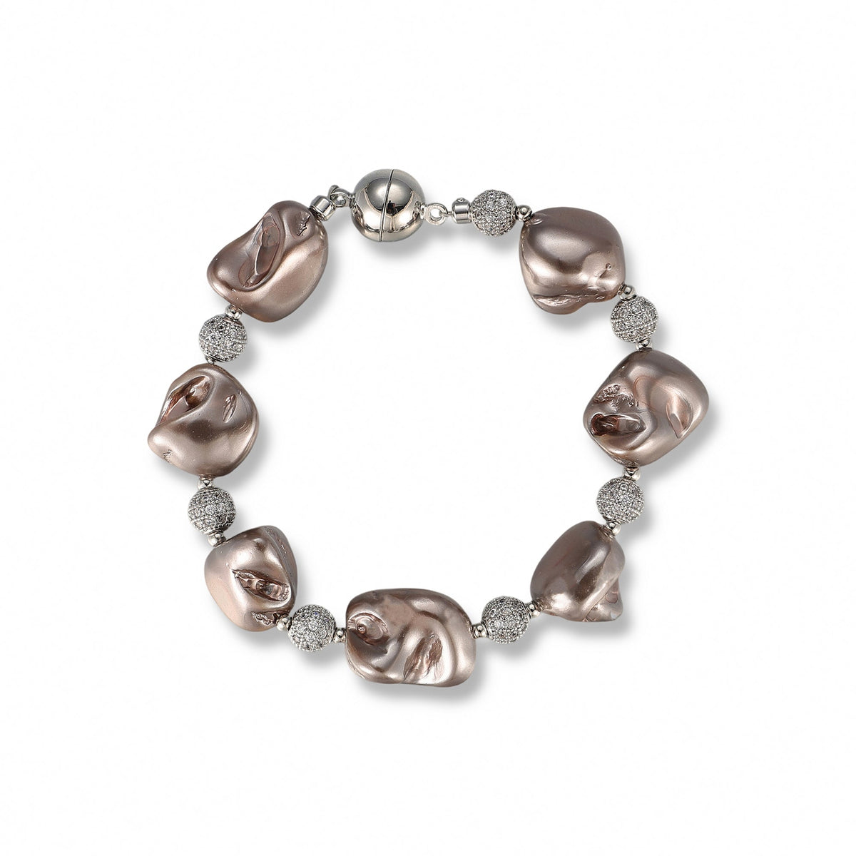 Steffi Gray Baroque Pearl Bracelet
