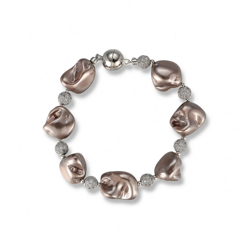 Steffi Gray Baroque Pearl Bracelet