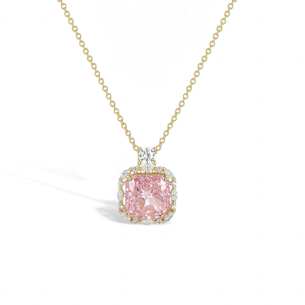 Sabine Pink Zircon Necklace