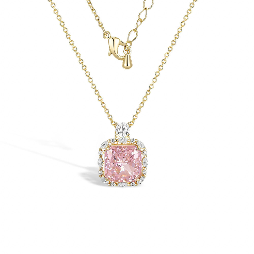 Sabine Pink Zircon Necklace