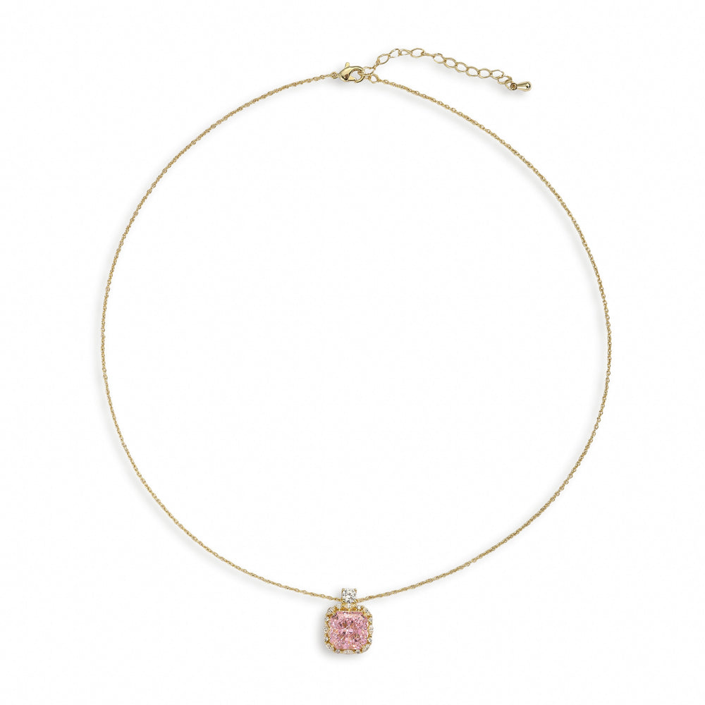 Sabine Pink Zircon Necklace