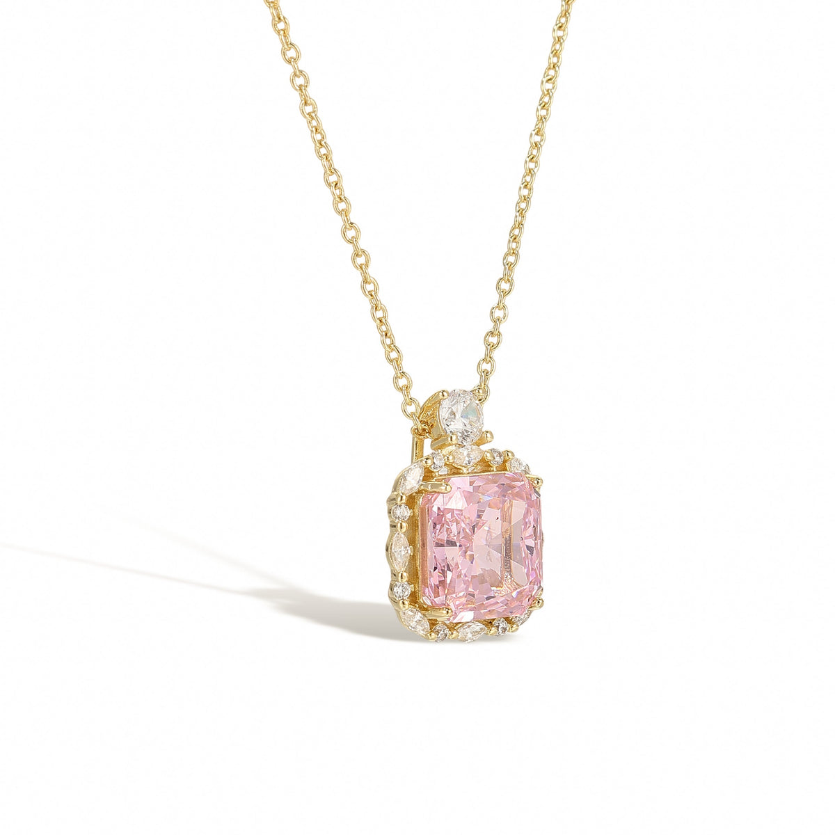 Sabine Pink Zircon Necklace
