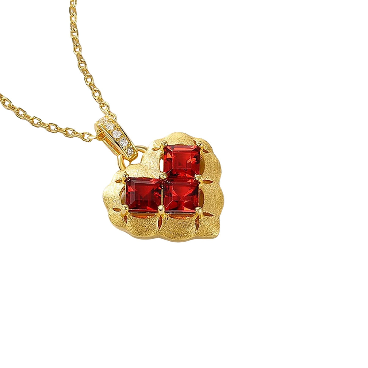 Sandra Red Heart Necklace