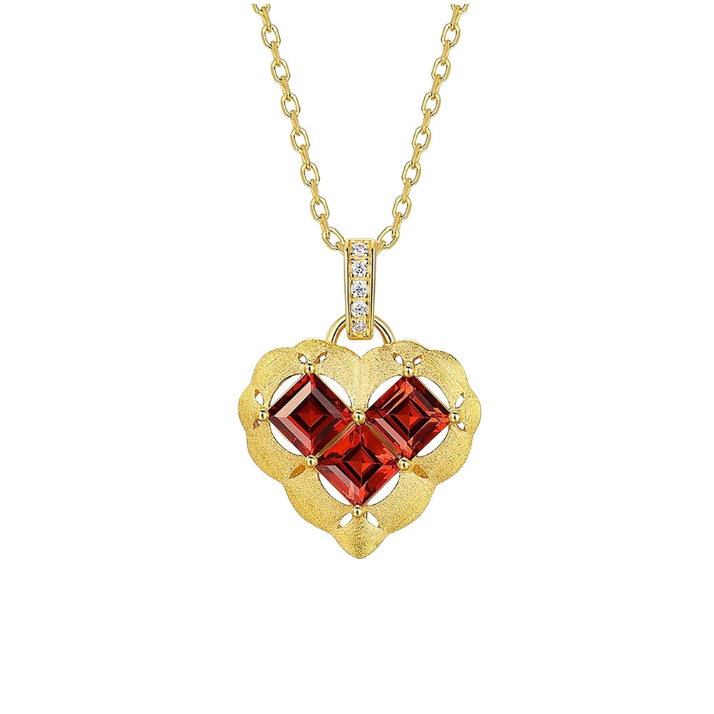 Sandra Red Heart Necklace