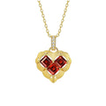 Sandra Red Heart Necklace