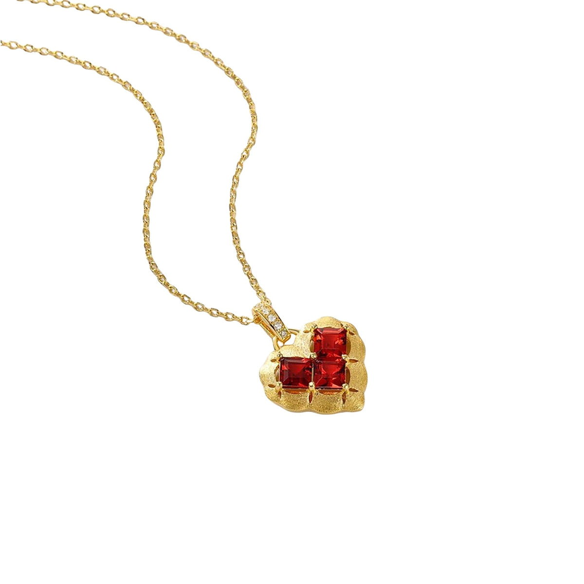 Sandra Red Heart Necklace