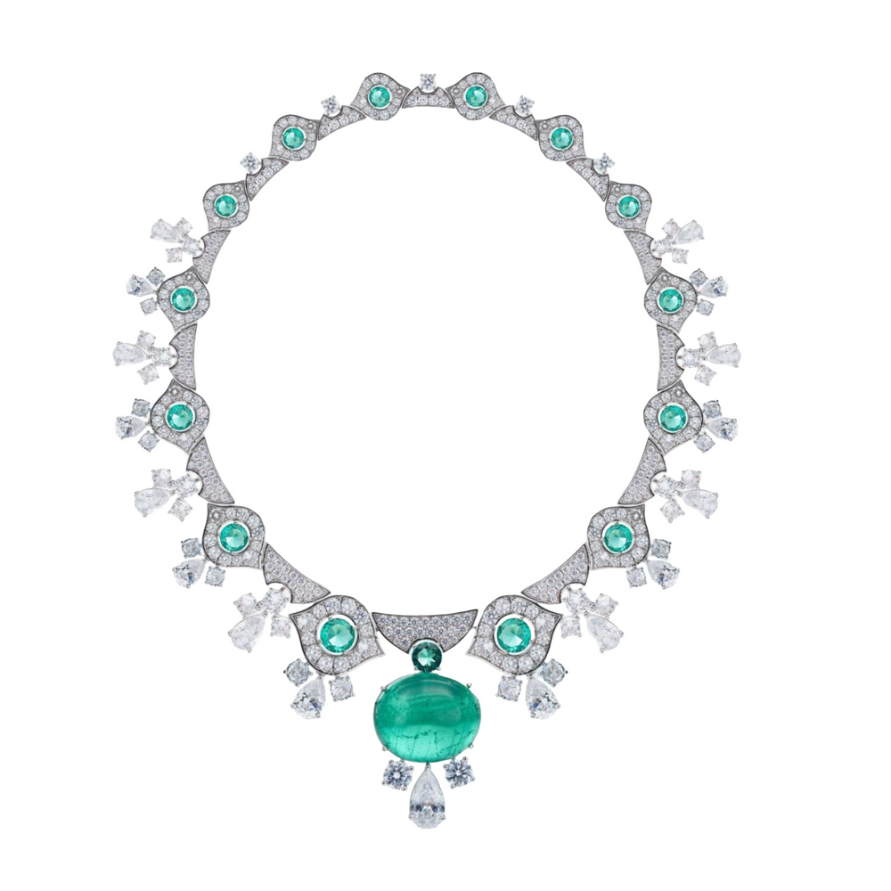Saphira Green Oval Necklace
