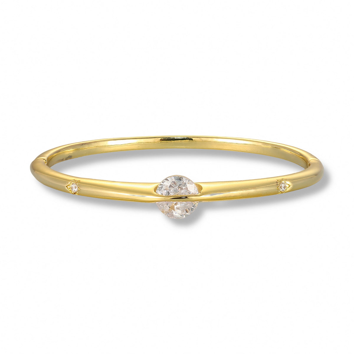 Sarah 14K Gold Round Bangle