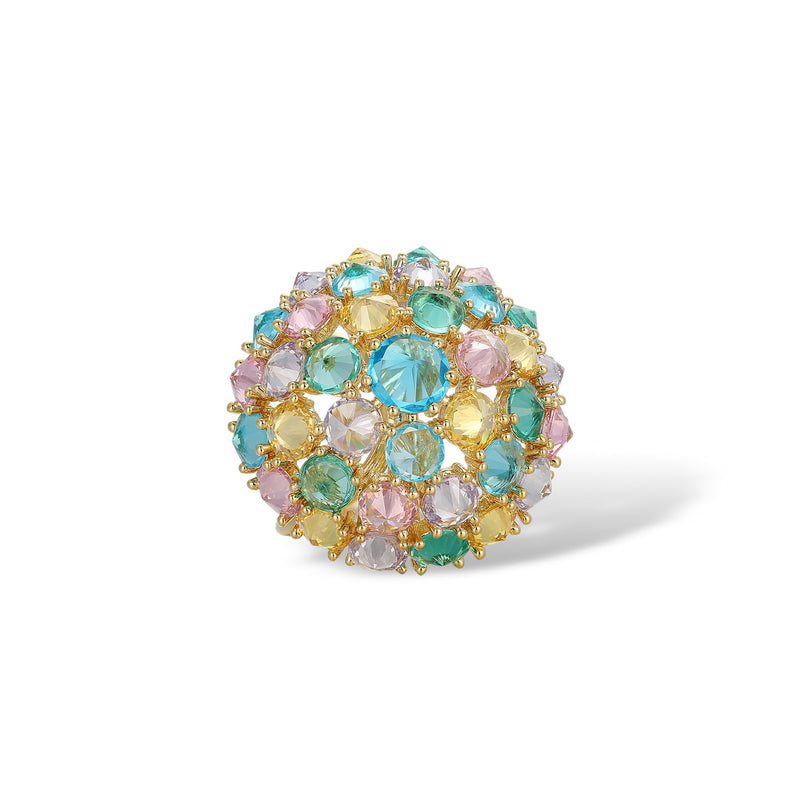 Sarina Multicolor Spherical Scarf Clip Ring
