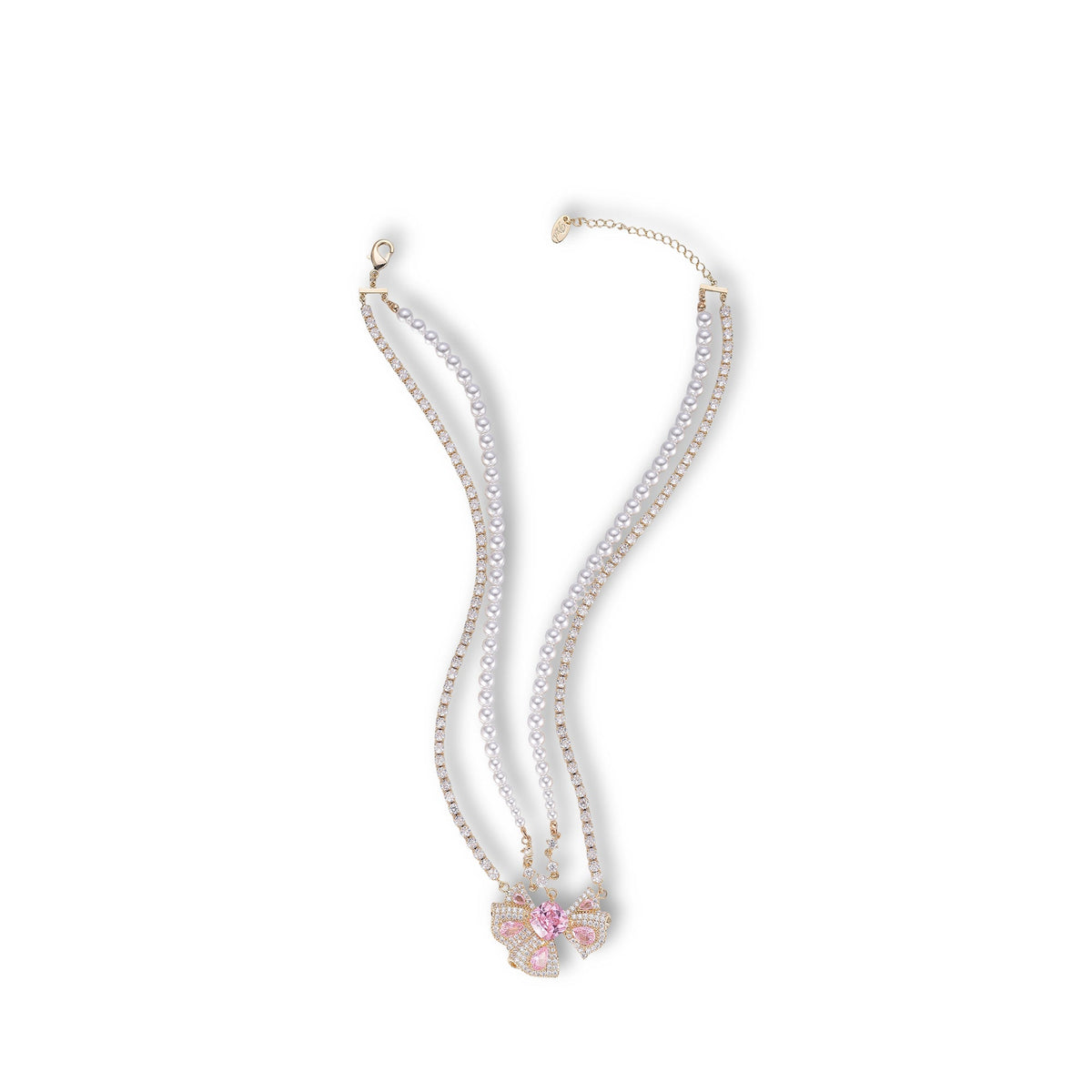 Saskia Pink Butterfly Necklace