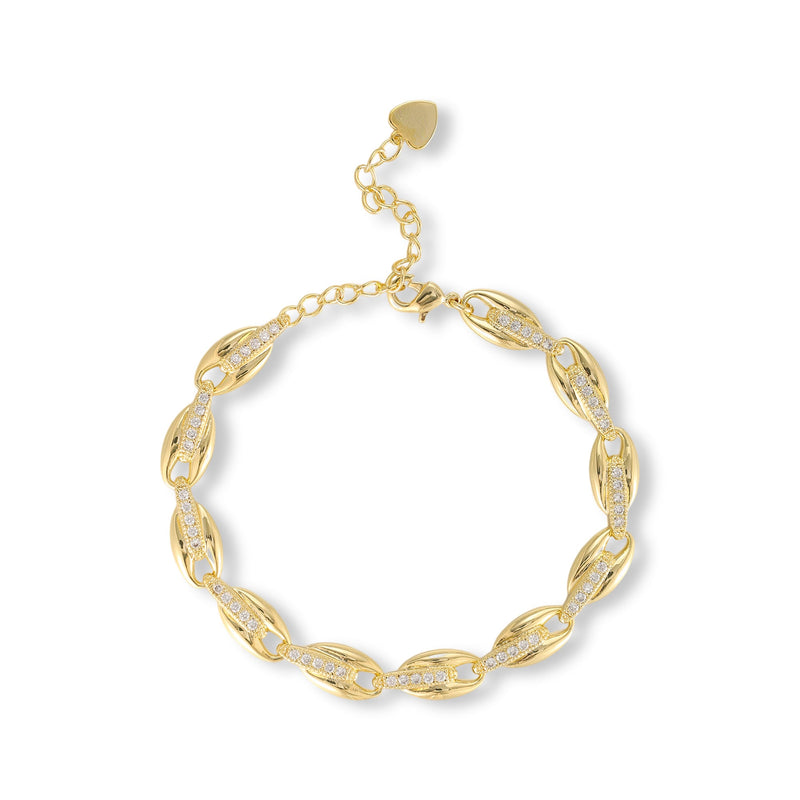Selma 14K Gold Oval Tennis Bracelet